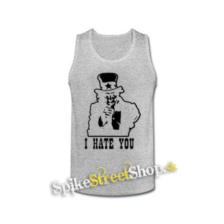 I HATE YOU - šedé pánske tielko
