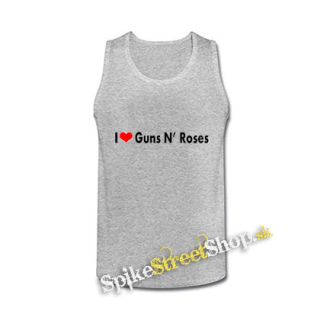 I LOVE GUNS N ROSES - šedé pánske tielko