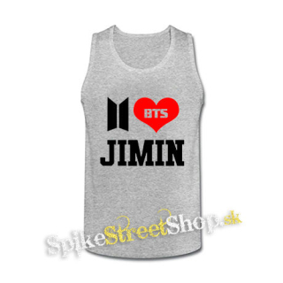 I LOVE JIMIN - Bangtan Boys - šedé pánske tielko