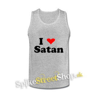I LOVE SATAN - šedé pánske tielko