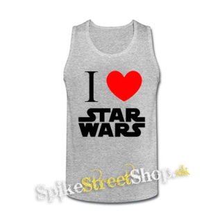 I LOVE STAR WARS - šedé pánske tielko