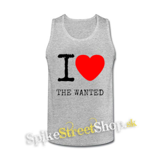 I LOVE THE WANTED - šedé pánske tielko