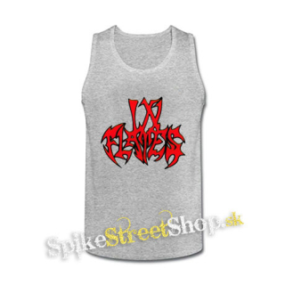 IN FLAMES - Logo Old School - šedé pánske tielko