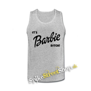ITS BARBIE BITCH - Logo - šedé pánske tielko