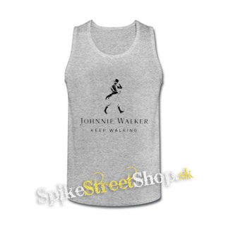 JOHNNIE WALKER - Keep Walking - šedé pánske tielko