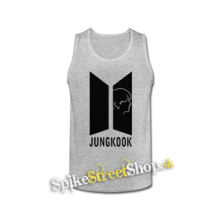 JUNGKOOK - BTS Logo & Portrait - šedé pánske tielko