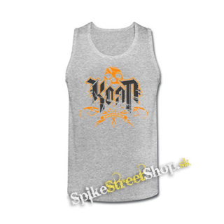 KORN - Logo Crest Bakersfield Orange - šedé pánske tielko