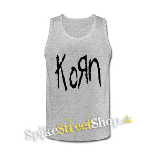 KORN - Original Logo - šedé pánske tielko