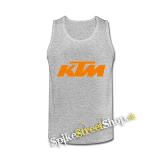 KTM - Orange Logo - šedé pánske tielko