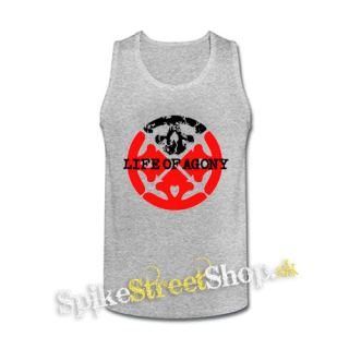 LIFE OF AGONY - Logo Symbol Crest - šedé pánske tielko