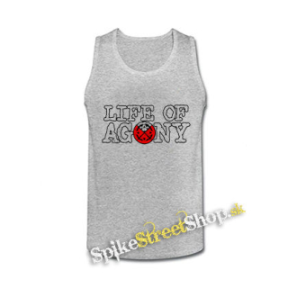 LIFE OF AGONY - Logo - šedé pánske tielko
