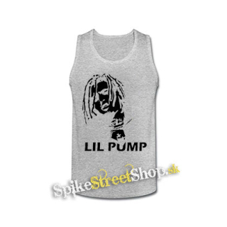 LIL PUMP - Logo & Portrait - šedé pánske tielko
