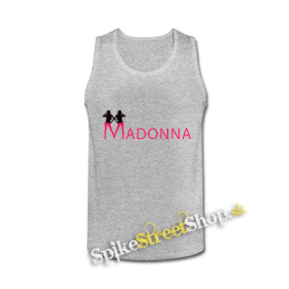 MADONNA - Logo Color - šedé pánske tielko