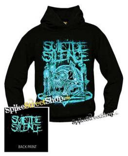 SUICIDE SILENCE - Turquoise Skull - čierna pánska mikina