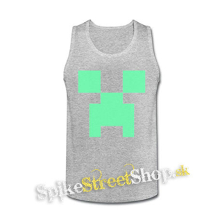 MINECRAFT - Green Creeper - šedé pánske tielko
