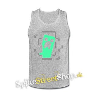 MINECRAFT - Hello I´m Creeper - šedé pánske tielko