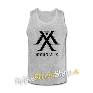 MONSTA X - Logo Twitter - šedé pánske tielko