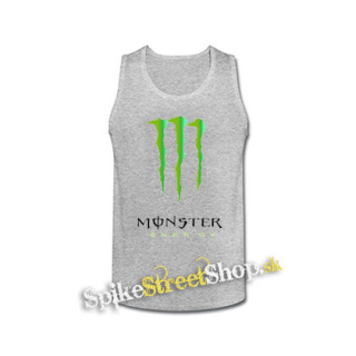 MONSTER ENERGY - Logo - šedé pánske tielko