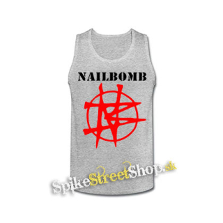 NAILBOMB - Logo Crest - šedé pánske tielko