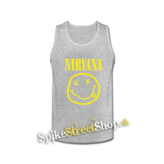 NIRVANA - Big Smile - šedé pánske tielko