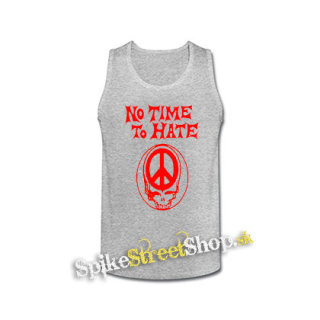 NO TIME TO HATE + PEACE SKULL - šedé pánske tielko
