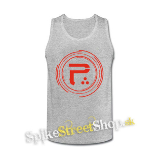 PERIPHERY - Red Logo - šedé pánske tielko