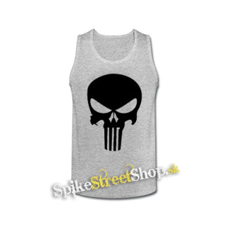 PUNISHER - Skull - šedé pánske tielko