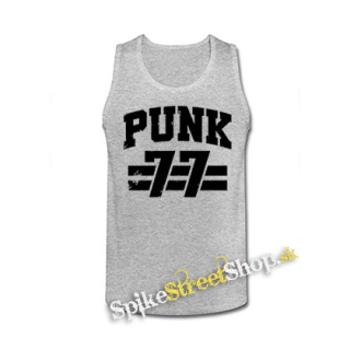 PUNK 77 - Slogan motív 2 - šedé pánske tielko