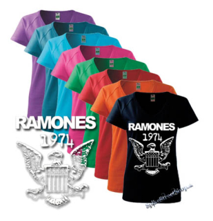 RAMONES - 1974 - farebné dámske tričko