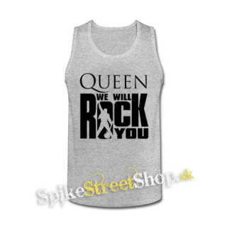 QUEEN - We Will Rock You - šedé pánske tielko