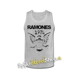 RAMONES - 1974 - šedé pánske tielko