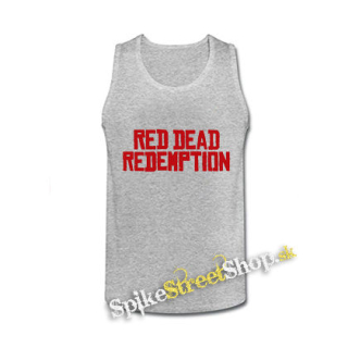 RED DEAD REDEMPTION - Logo - šedé pánske tielko