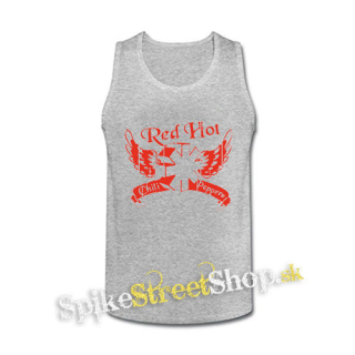 RED HOT CHILI PEPPERS - Red Logo Table - šedé pánske tielko