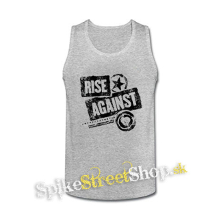 RISE AGAINST - Patched Up - šedé pánske tielko