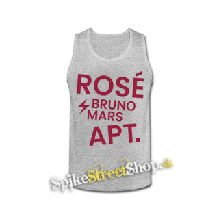 ROSÉ & BRUNO MARS - APT - Pink - šedé pánske tielko