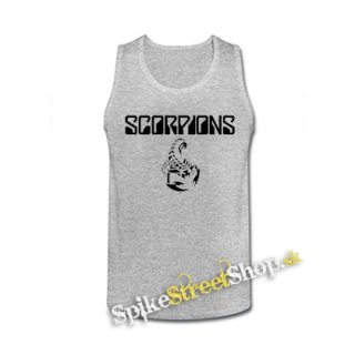 SCORPIONS - Logo - šedé pánske tielko