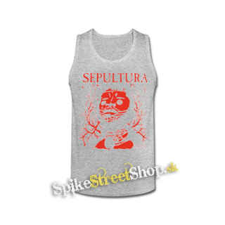 SEPULTURA - Roots Bloody Red - šedé pánske tielko