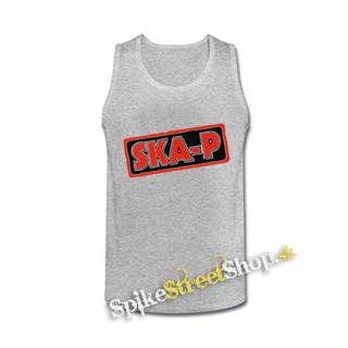 SKA-P - Red Logo - šedé pánske tielko