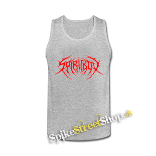 SPIRITBOX - Red Logo - šedé pánske tielko