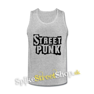 STREET PUNK - Logo - šedé pánske tielko