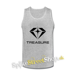 TREASURE - Logo Kpop Band - šedé pánske tielko