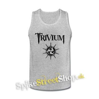 TRIVIUM - White Logo - šedé pánske tielko