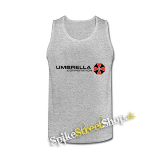 UMBRELLA CORPORATION - Logo Red White - šedé pánske tielko