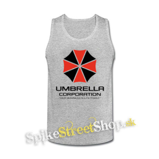 UMBRELLA CORPORATION - Our Business Is Life Itself - šedé pánske tielko