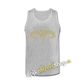 VAN HALEN - Logo Gold Circle - šedé pánske tielko