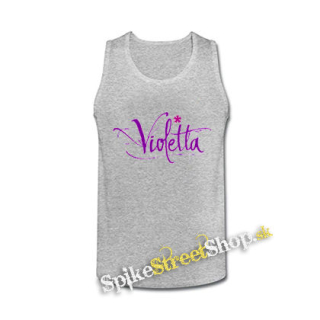 VIOLETTA - Logo - šedé pánske tielko