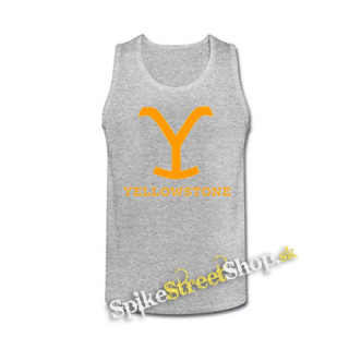 YELLOWSTONE - Logo - šedé pánske tielko