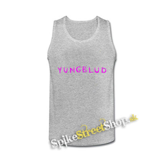 YUNGBLUD - Pink Logo - šedé pánske tielko