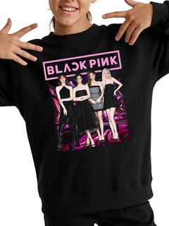 BLACKPINK - Band Poster 2026 - čierna detská mikina bez kapuce