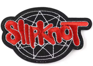 SLIPKNOT - Enneagram White Logo red - nažehlovacia nášivka